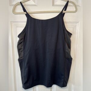 Vooveeya Tank Top Womens Size Large‎ Black Active Fitness